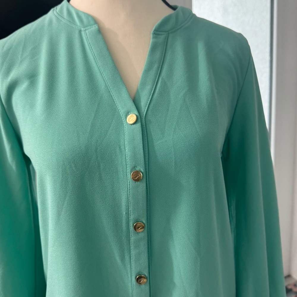 Elegant Mint Button-Down Shirt - image 2